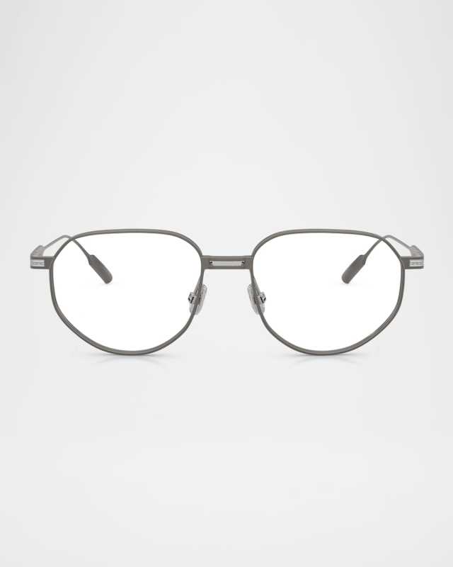 BC1008T Titanium Round Blue Light Glasses